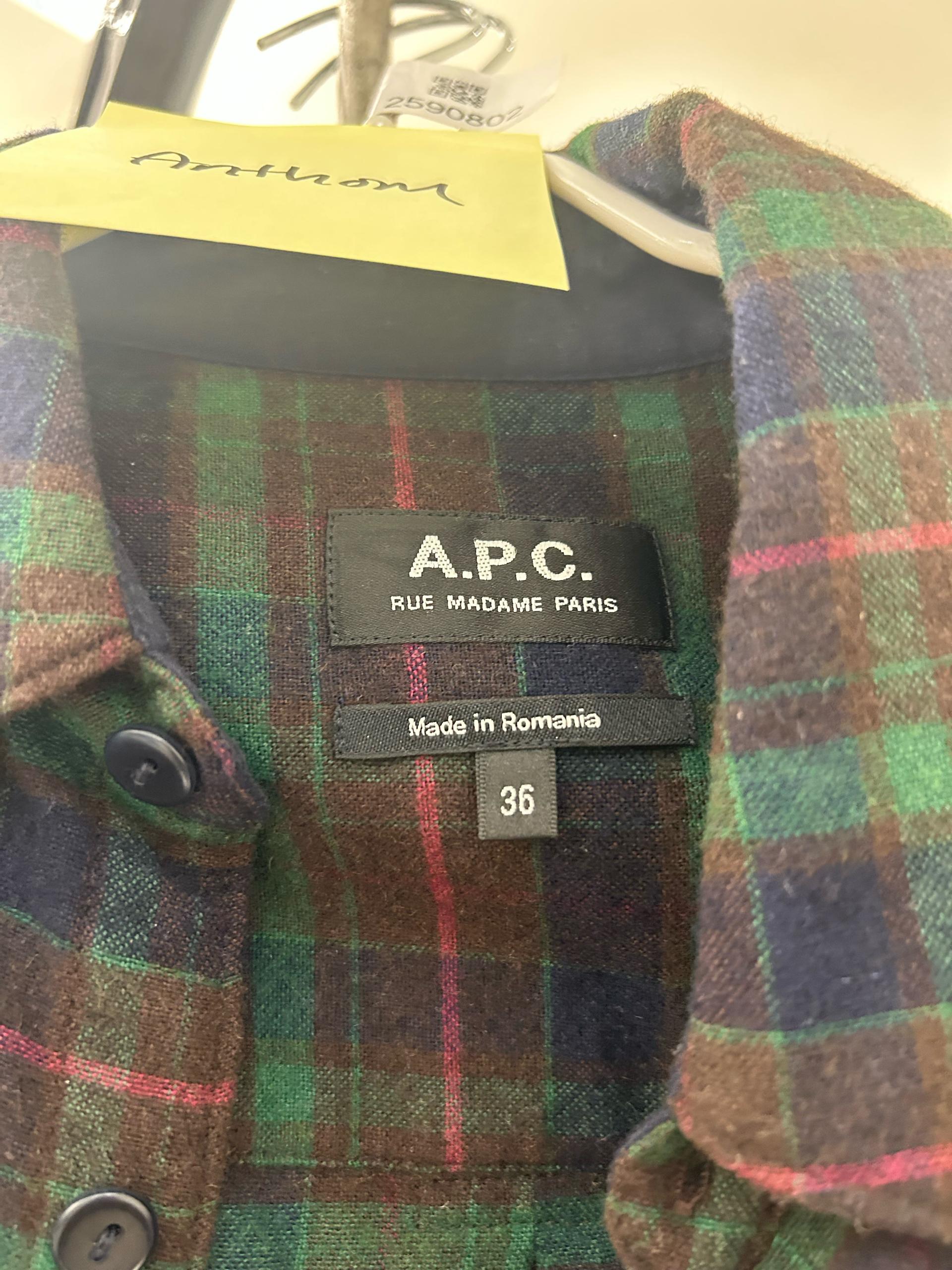 A.P.C. 플란넬(울 블렌드) 체크 셔츠 3