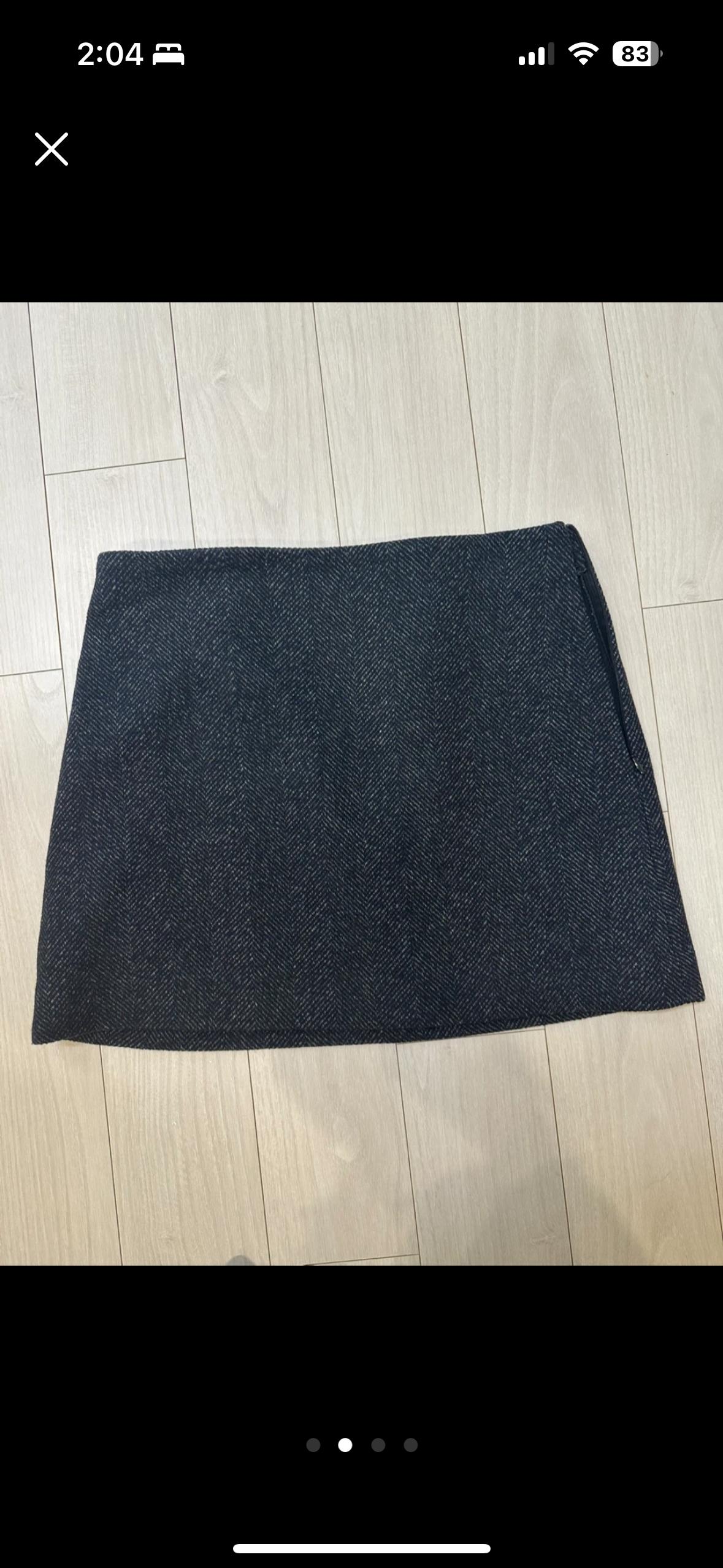 (자라) 택있는 새상품. 울블렌드 해링본 미니스커트 2