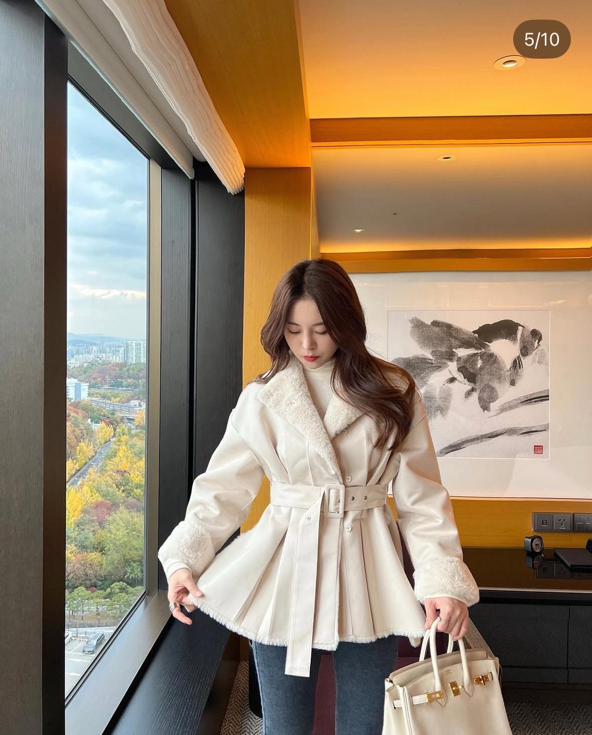 로아르 아옳이 베이지 무스탕 3