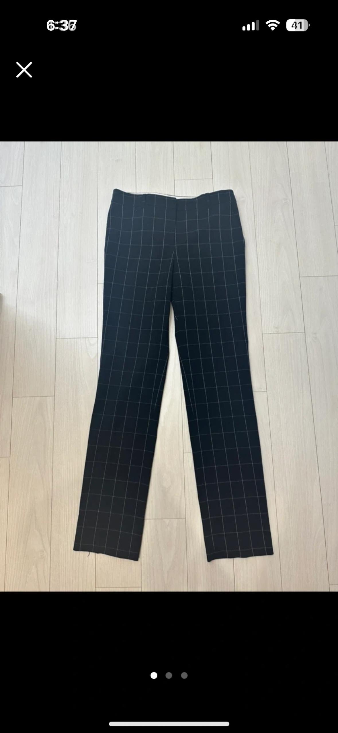 (MIXXO) 블랙 체크 슬랙스/55추천/상태최상 2