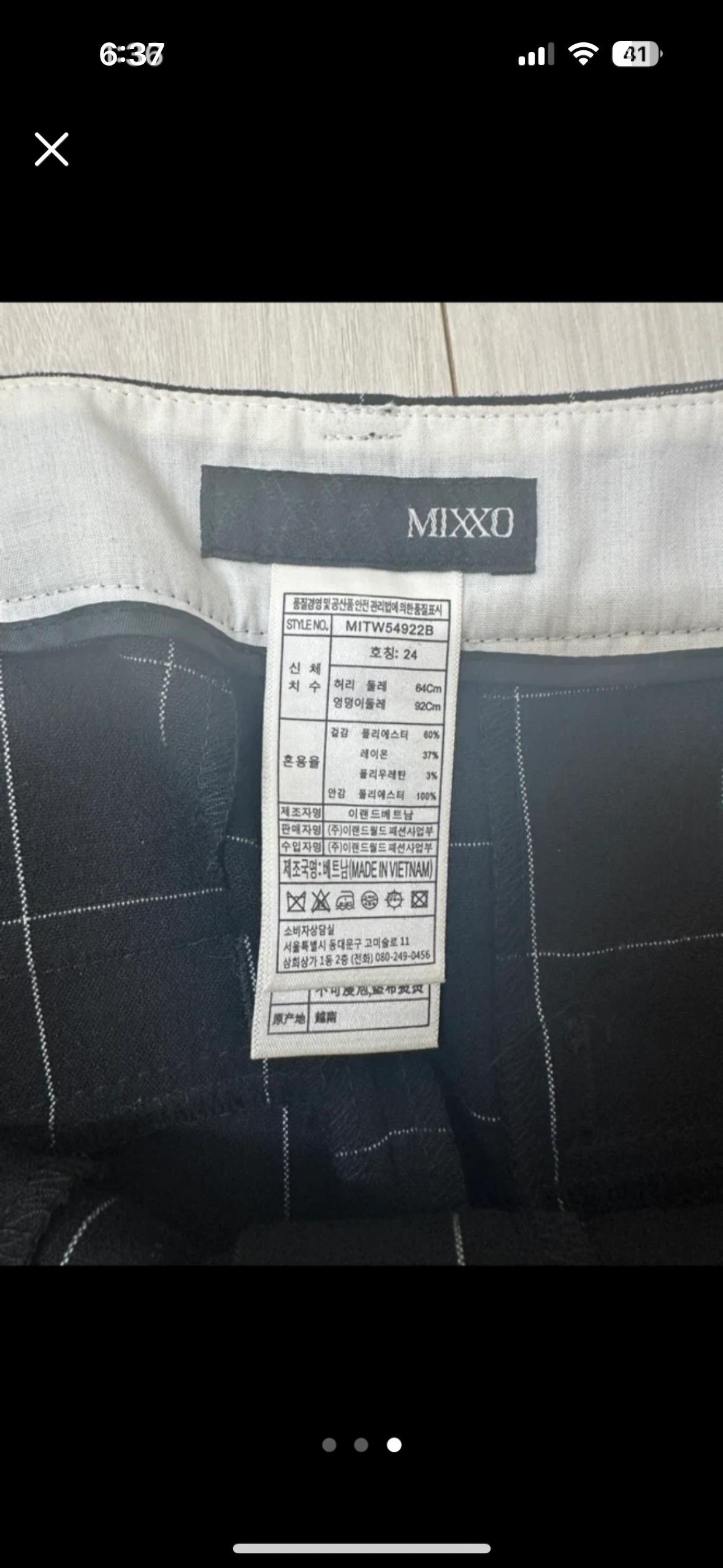 (MIXXO) 블랙 체크 슬랙스/55추천/상태최상 4
