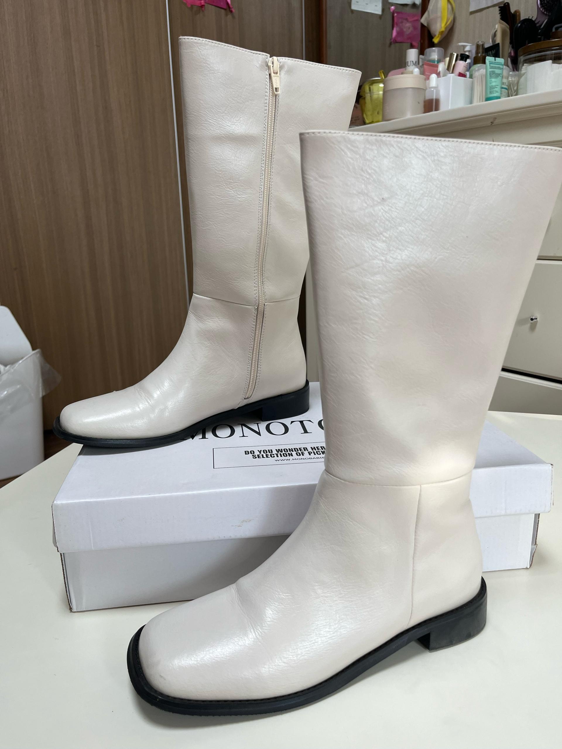 모노톡시 소가죽 크림 미들부츠 255 2