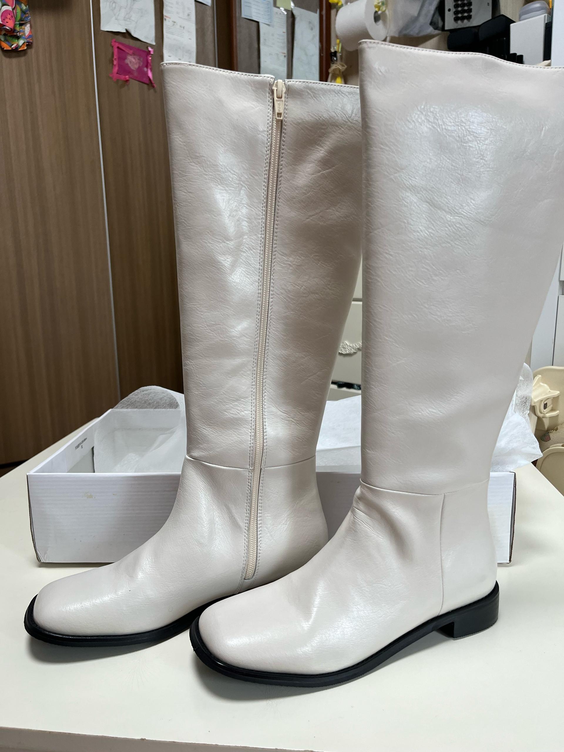 모노톡시 소가죽 크림 롱부츠 255 2