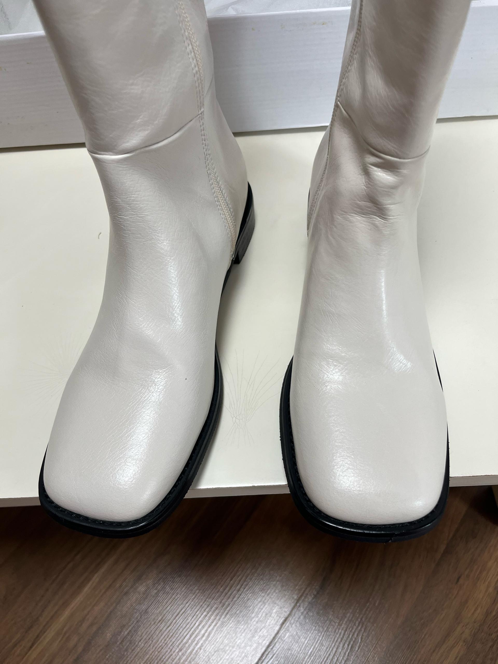 모노톡시 소가죽 크림 롱부츠 255 4