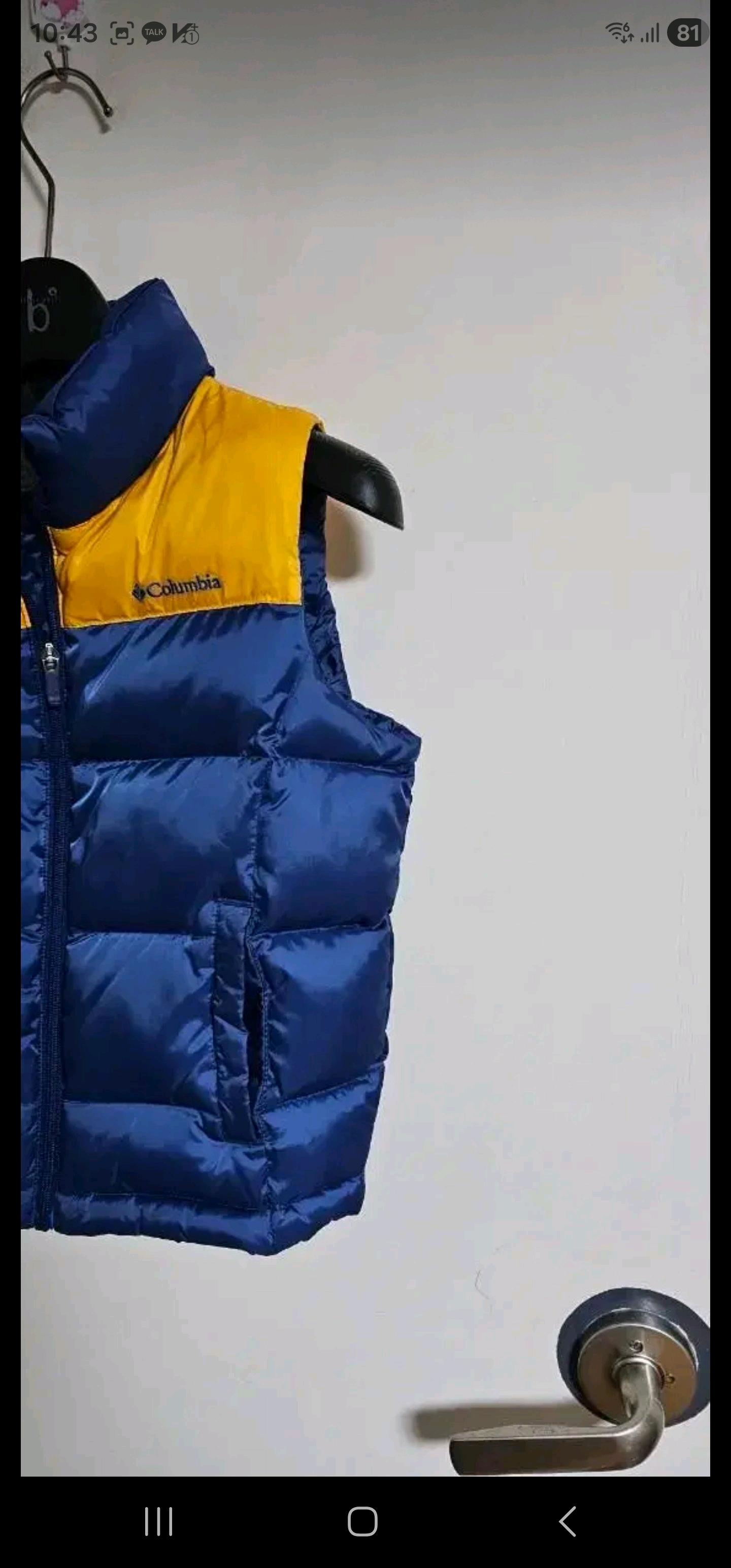 컬럼비아 키즈 오리털 조끼 120. 4