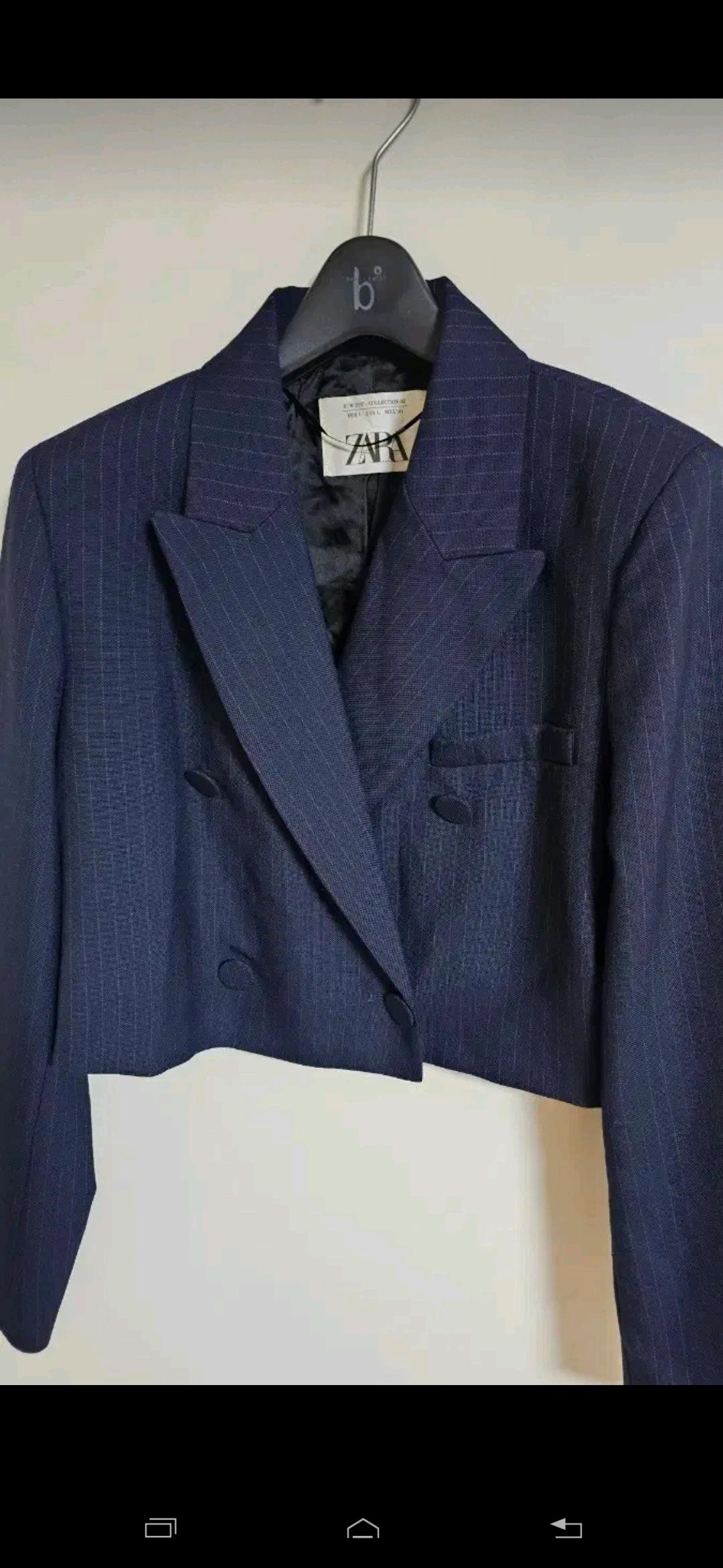 자라 크롭 스트라이프 블레이져 자켓  5