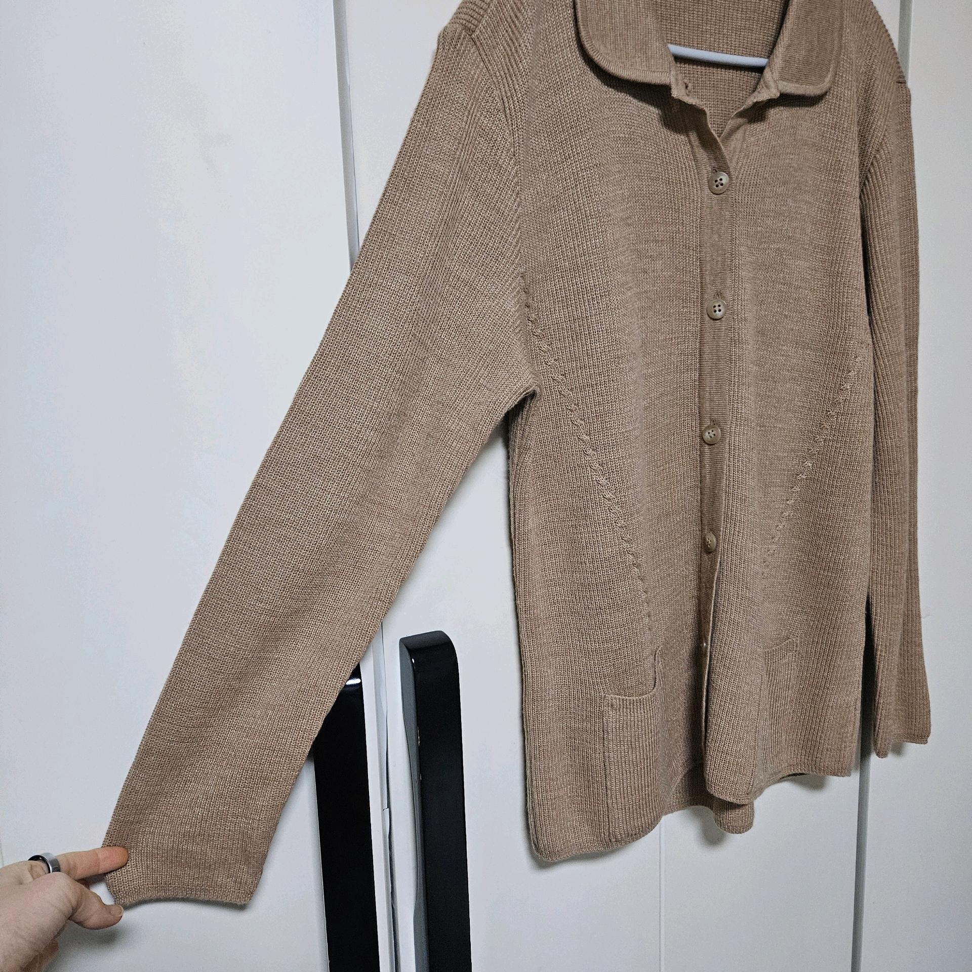 울40 빈티지 카라 포켓 가디건 4