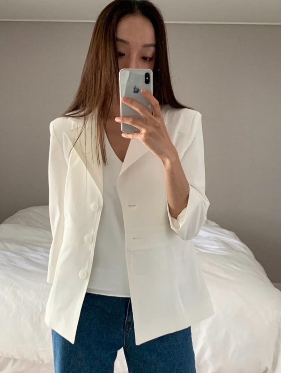 새상품) 해브빈 클래식 자켓 화이트 2