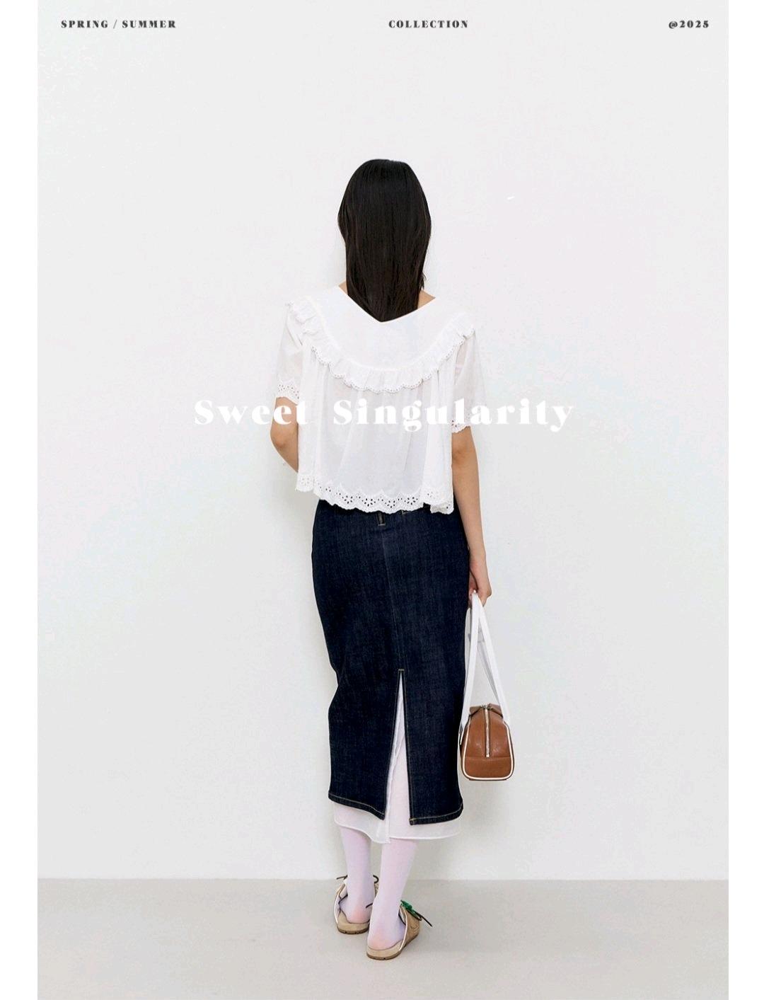 [새상품] 마론에디션 아이보리 아일렛 블라우스(정가 15.9) 9