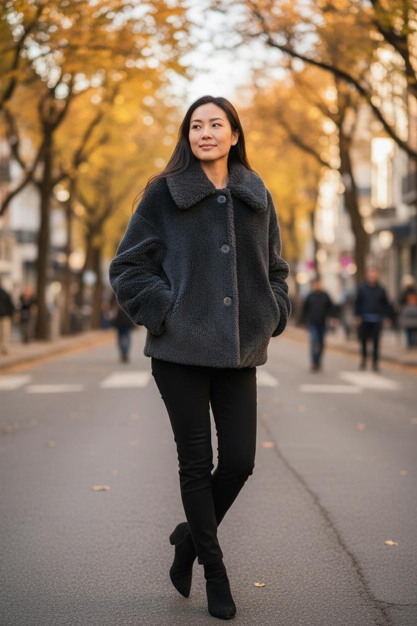 AtG 양모 퍼 자켓 블랙 66 2