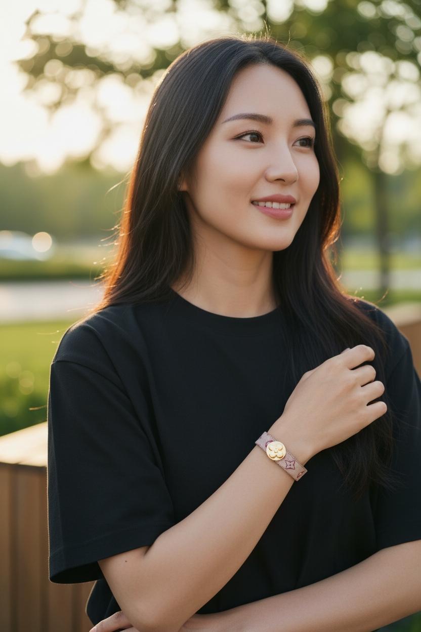 루이비통 모노그램 미니 메탈 핑크 브레이슬릿 2