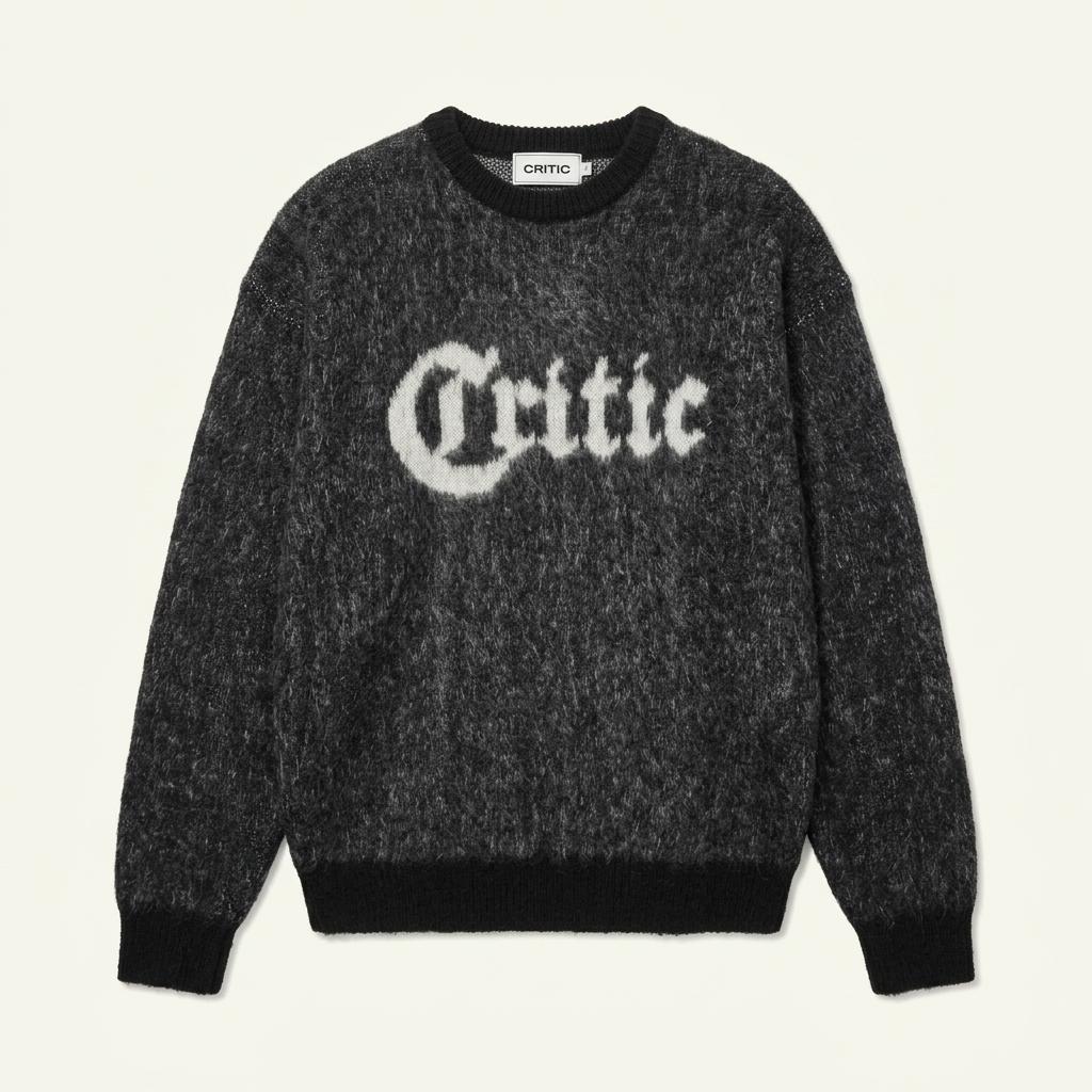 고딕 헤어리 니트 블랙 XL 1