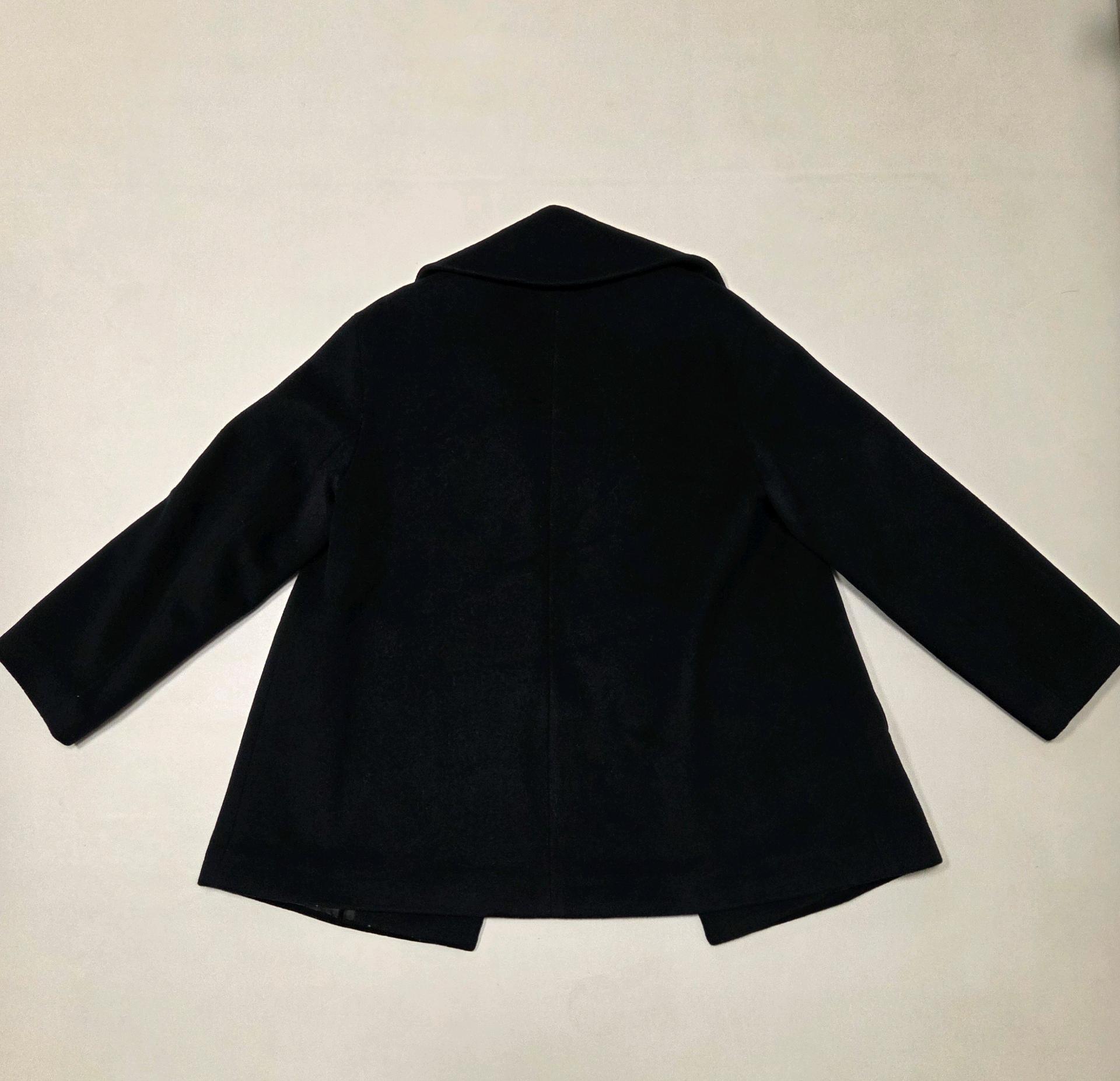 리스트 블랙 더블버튼 울 하프 코트 3