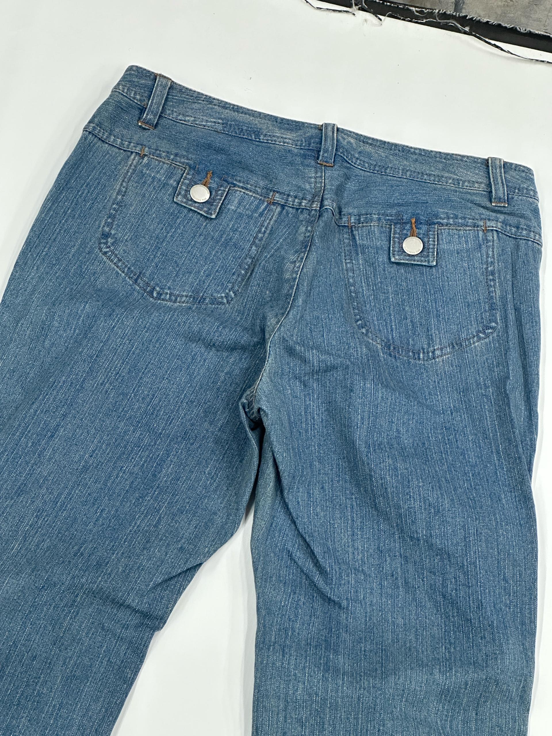 일본빈티지 Y2K 데님 워싱 부츠컷 레트로 러블리 갸루 트임포인트 청바지 8