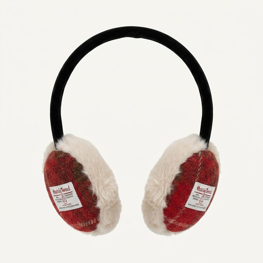 [새상품]  harris tweed / 해리스트위드 원단 귀마개 브라운
