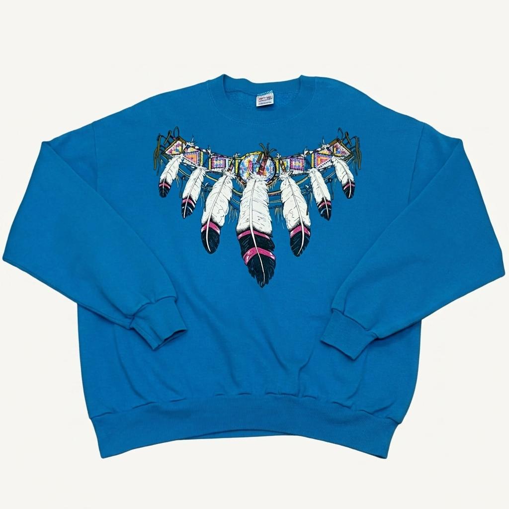 [20%세일] 90s Made in USA 빈티지 저지스 인디언 맨투맨  1
