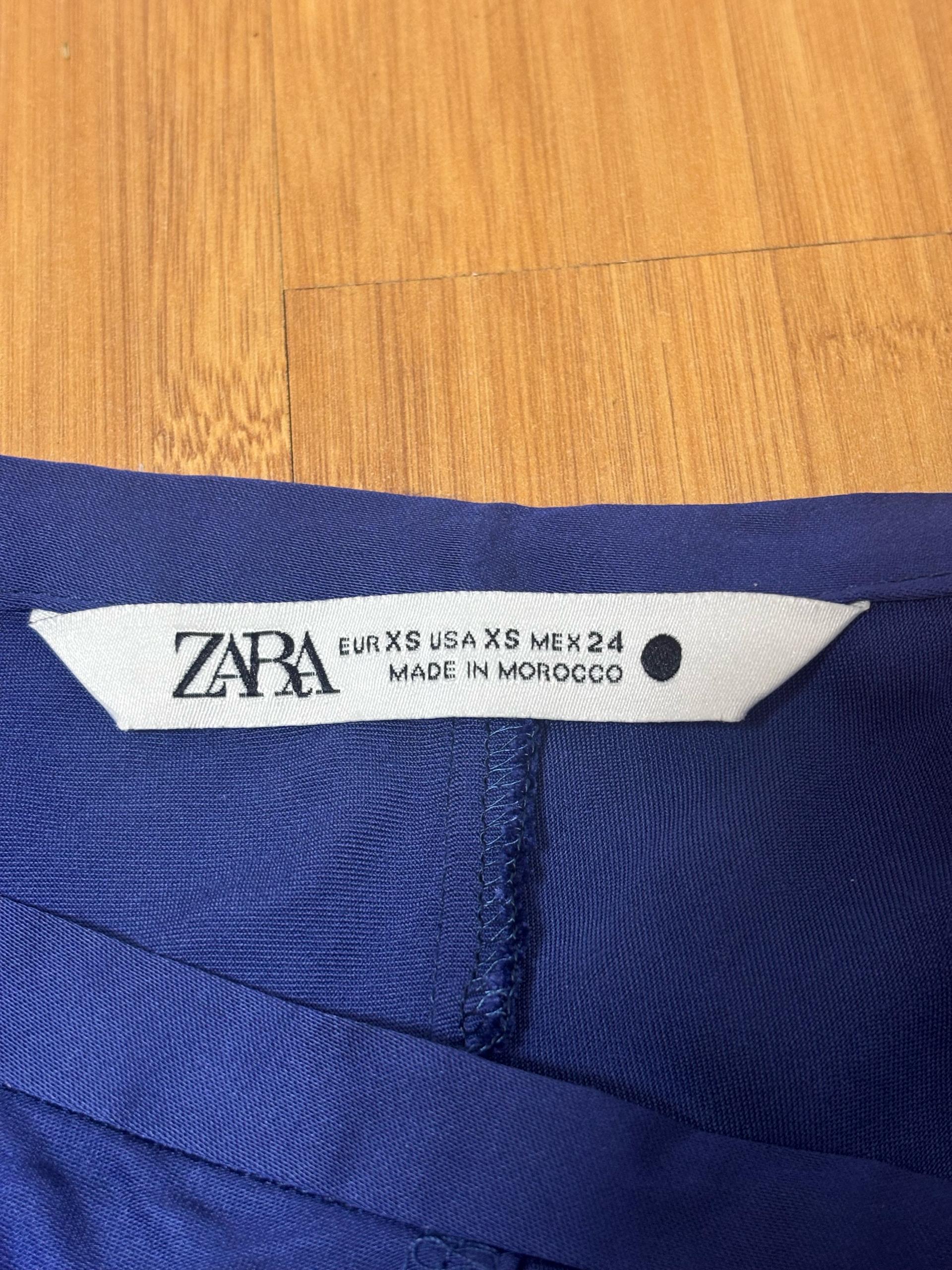 자라(ZARA) 코발트블루 새틴 롱스커트 3