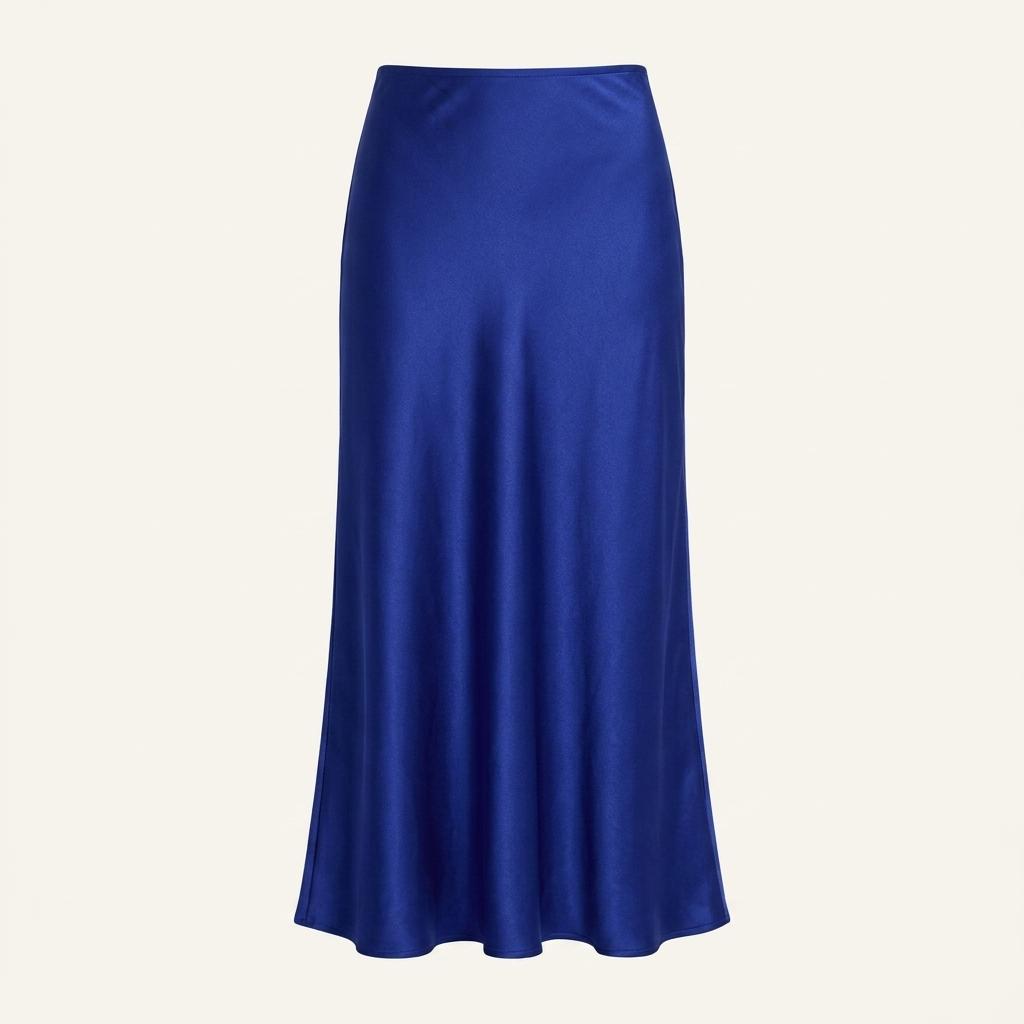 자라(ZARA) 코발트블루 새틴 롱스커트
