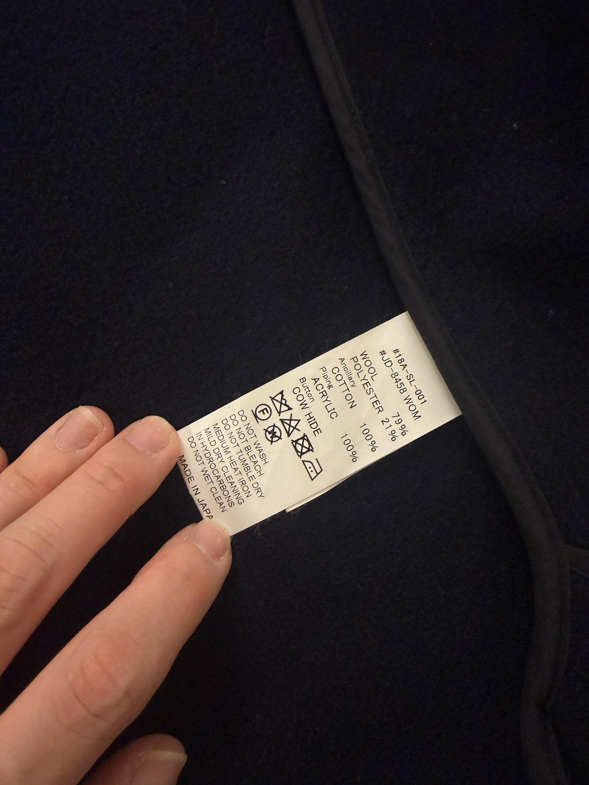 단톤 네이비 라운드 후드 울 자켓 36 5