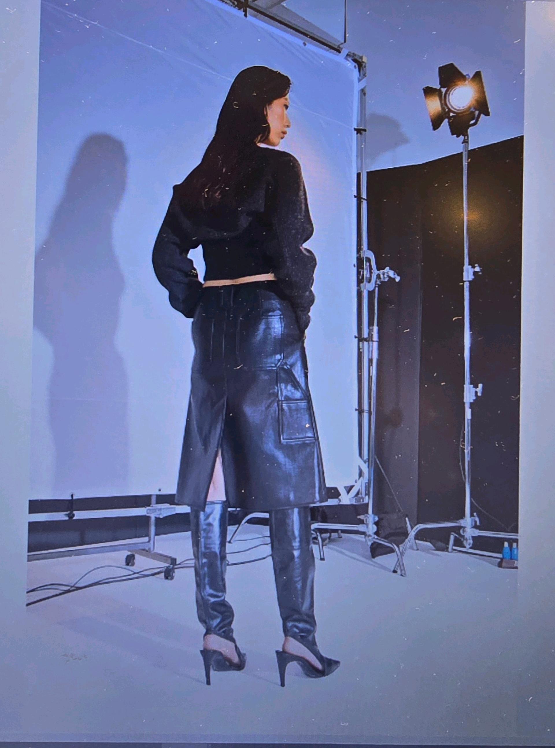 시스템 페이크레더 스커트 새상품 3