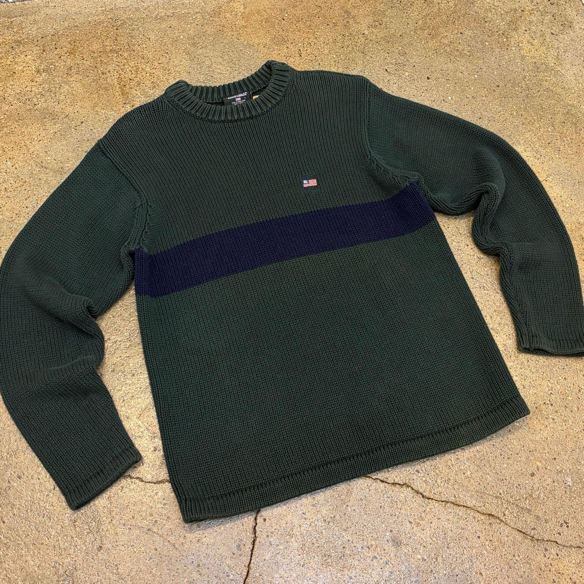 새상품급 90s USA 빈티지 폴로랄프로렌 폴로진 헤비코튼 니트 3