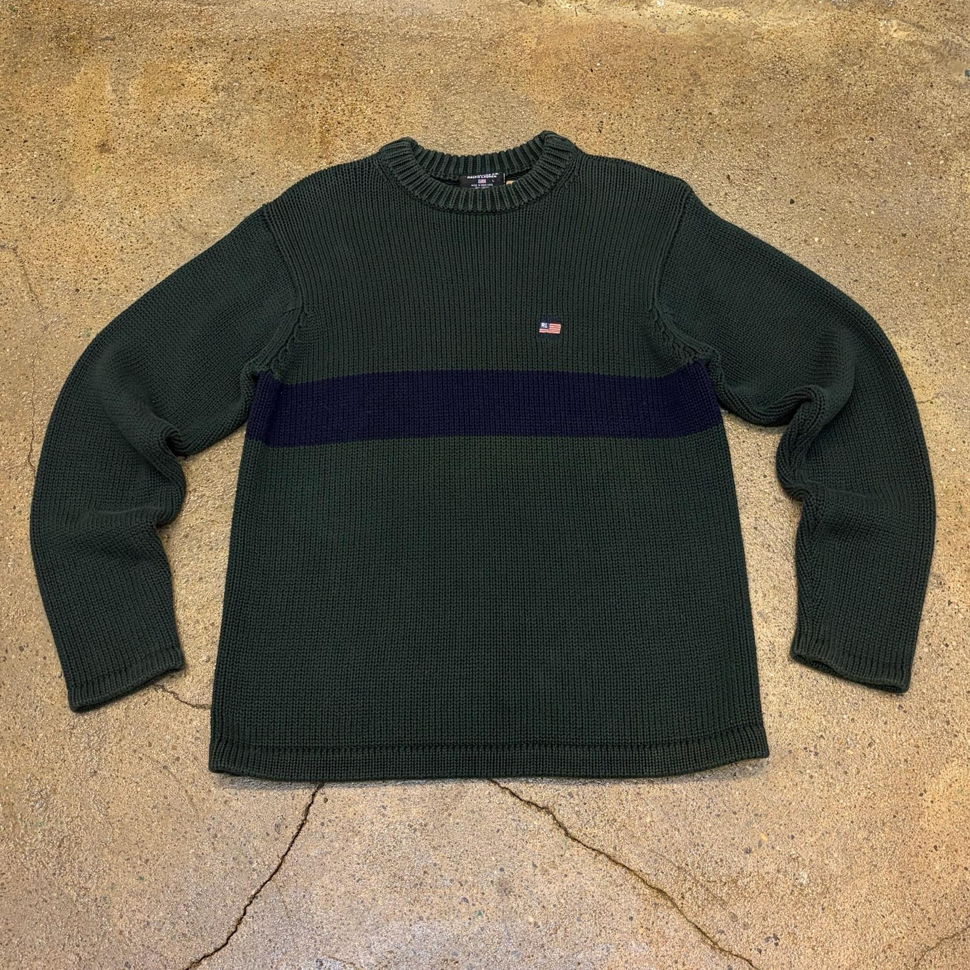 새상품급 90s USA 빈티지 폴로랄프로렌 폴로진 헤비코튼 니트 2