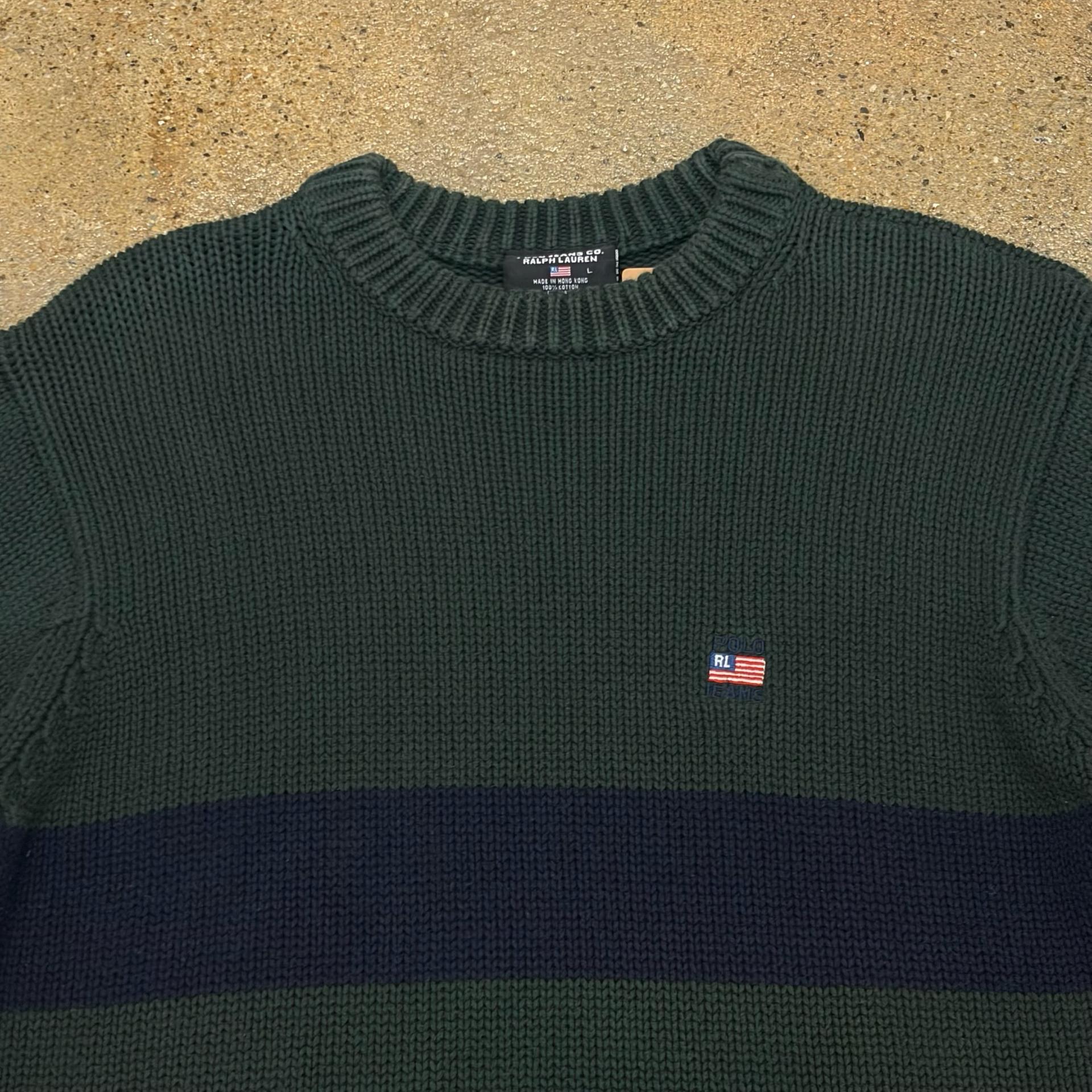 새상품급 90s USA 빈티지 폴로랄프로렌 폴로진 헤비코튼 니트 4