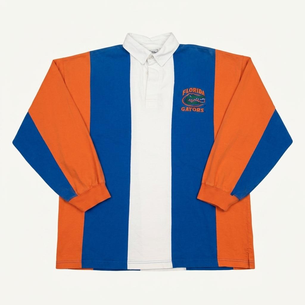 90s USA 빈티지 게이터스 스트라이프 럭비티 카라티 1
