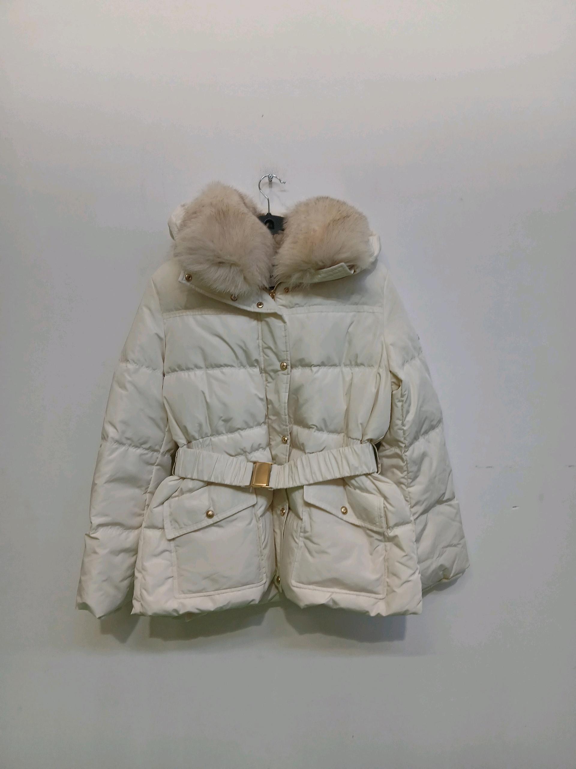 칼 라거펠트 폭스퍼 구스다운 패딩 아이보리 95