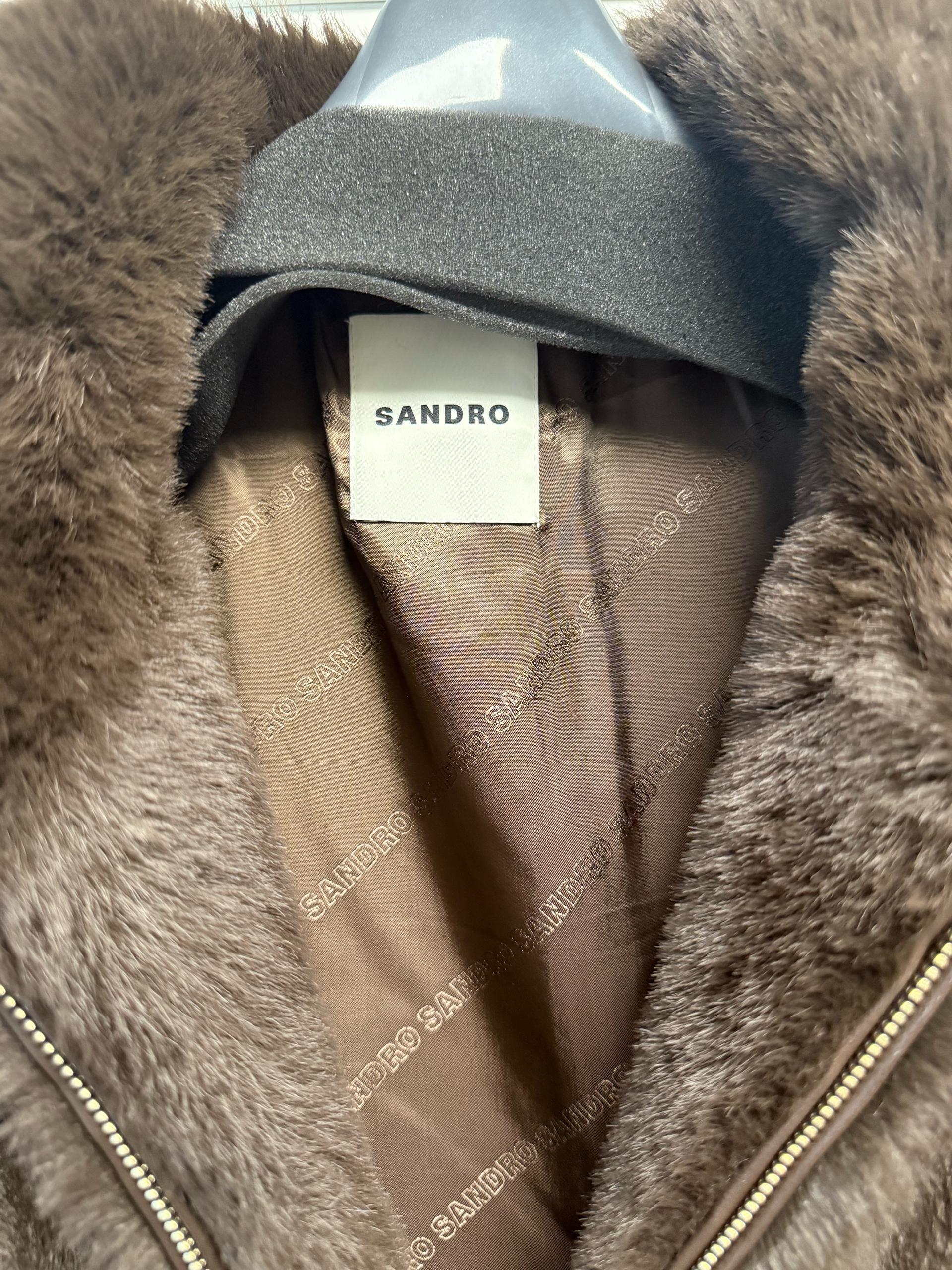 산드로 marron 페이크 퍼 자켓 5