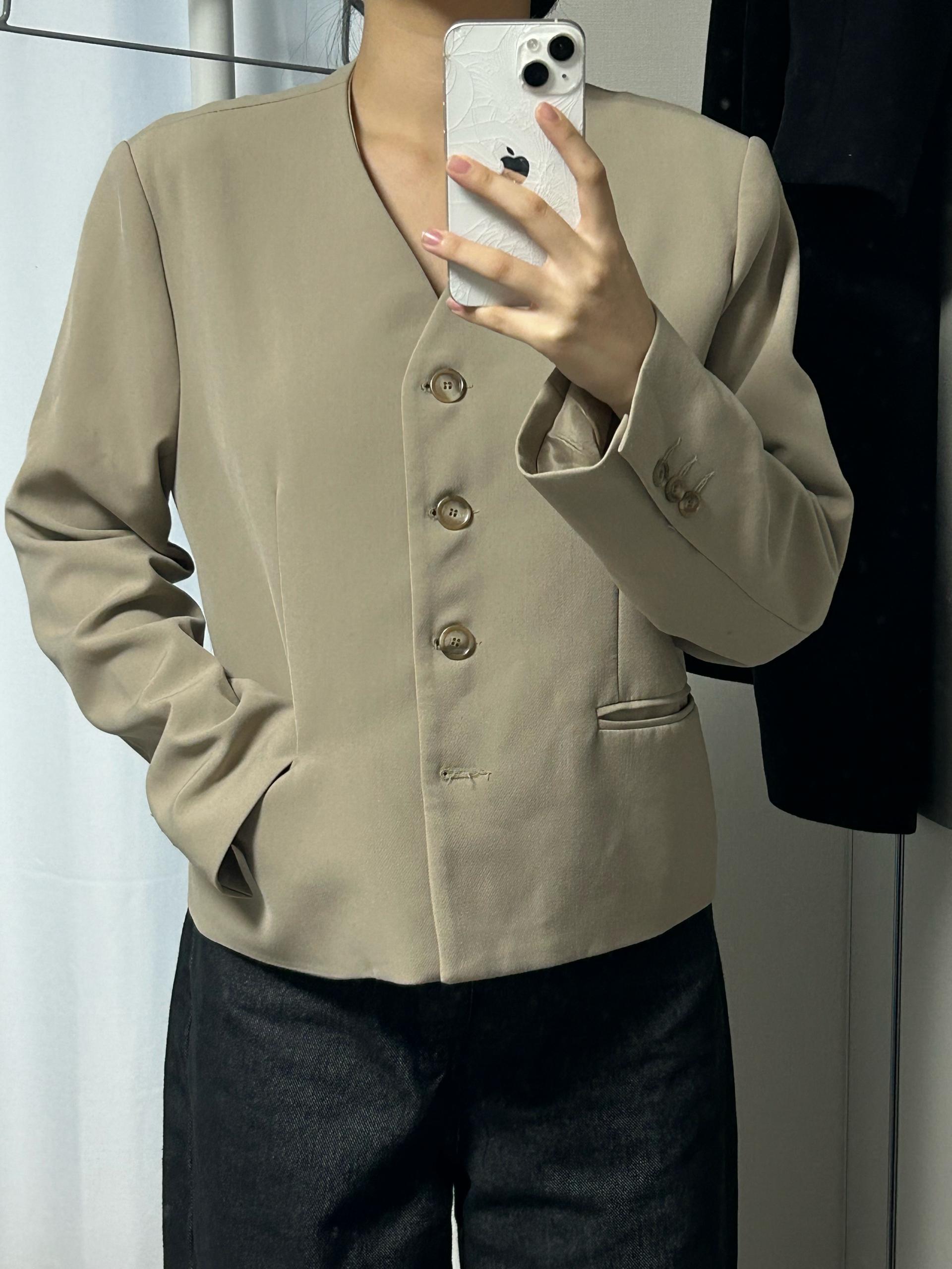 베이지색 자켓 블레이저 2