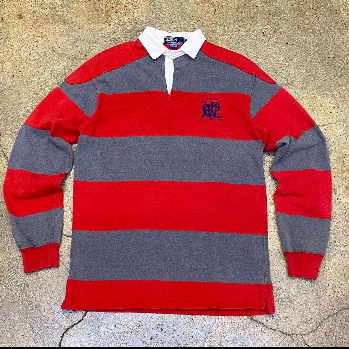 90s Made in USA 빈티지 폴로랄프로렌 헤비코튼 단가라 럭비티 2