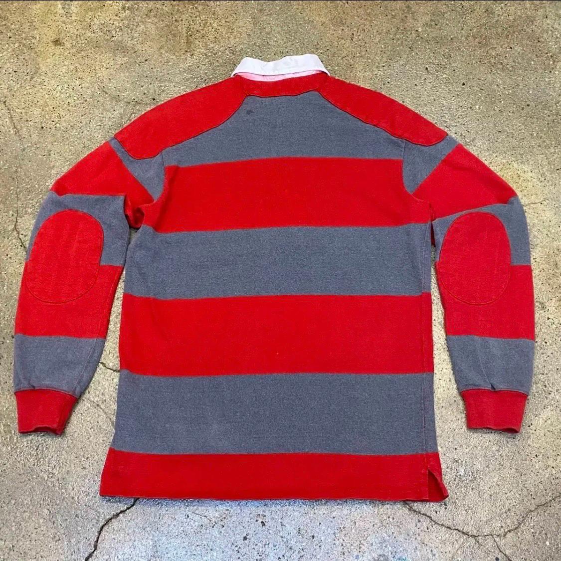 90s Made in USA 빈티지 폴로랄프로렌 헤비코튼 단가라 럭비티 9