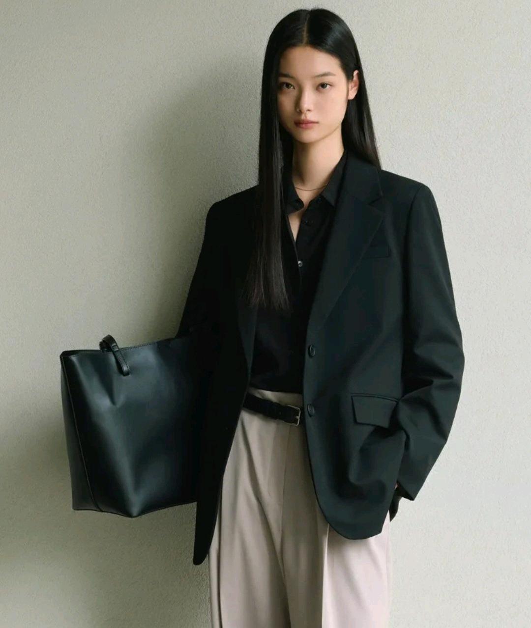 우먼즈 오버사이즈 블레이저 [블랙]