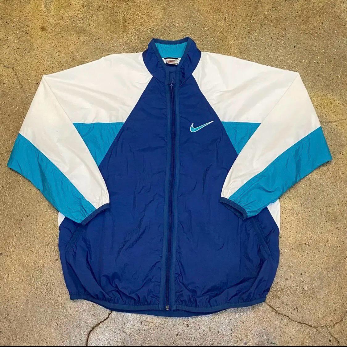 레어 90s 미국 빈티지 나이키 빅로고 경량 바람막이 5
