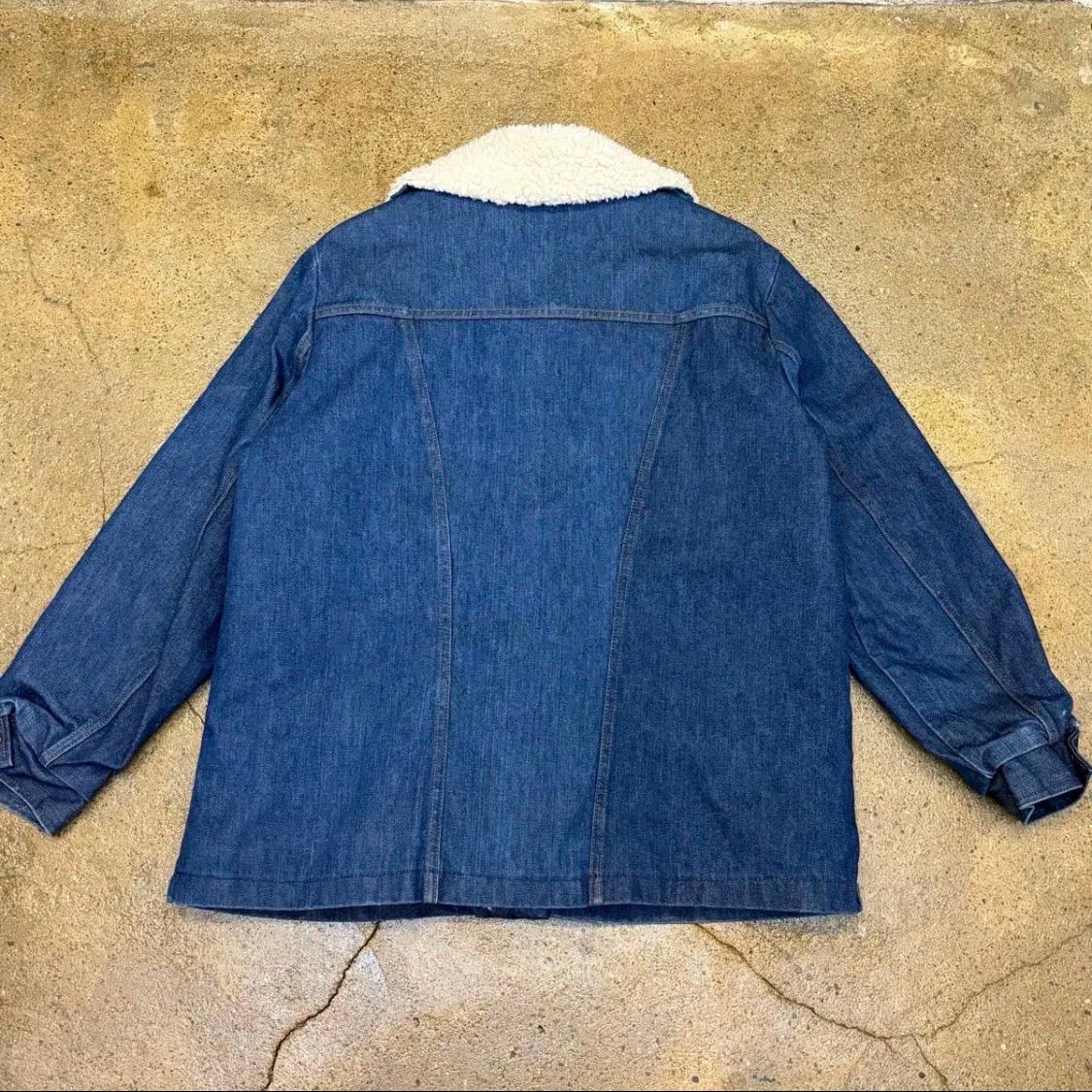 새상품급 90s Made in USA 랭글러 진청 쉐르파 양털 청자켓 6