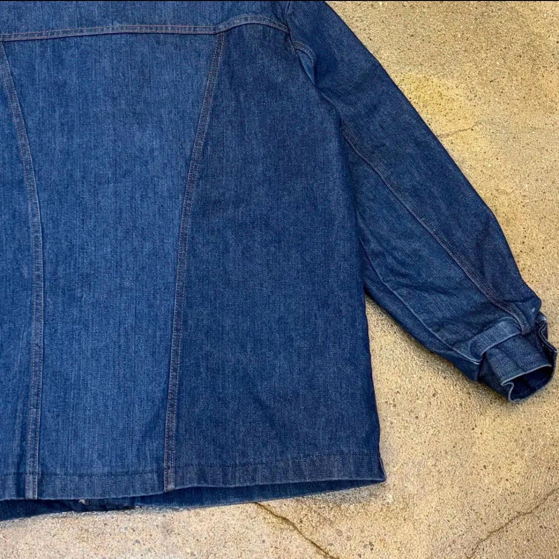 새상품급 90s Made in USA 랭글러 진청 쉐르파 양털 청자켓 8