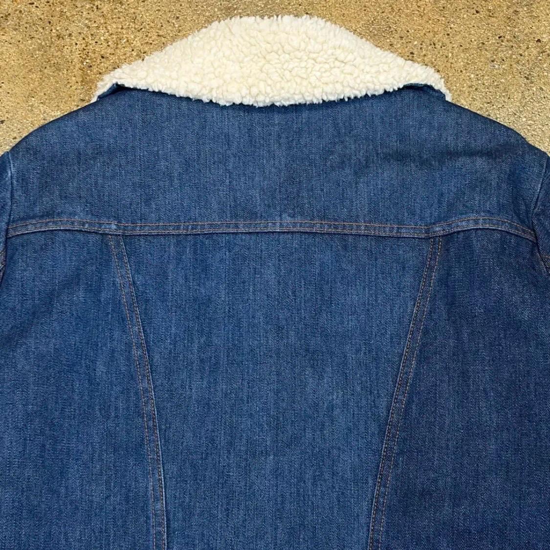 새상품급 90s Made in USA 랭글러 진청 쉐르파 양털 청자켓 7