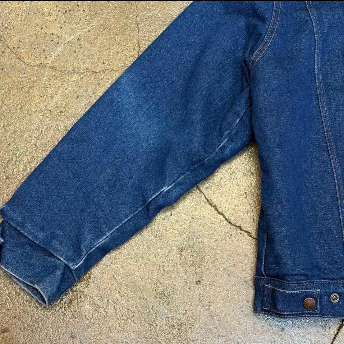 새상품급 90s Made in USA 미쉘 진청 쉐르파 양털 조끼 청자켓 7
