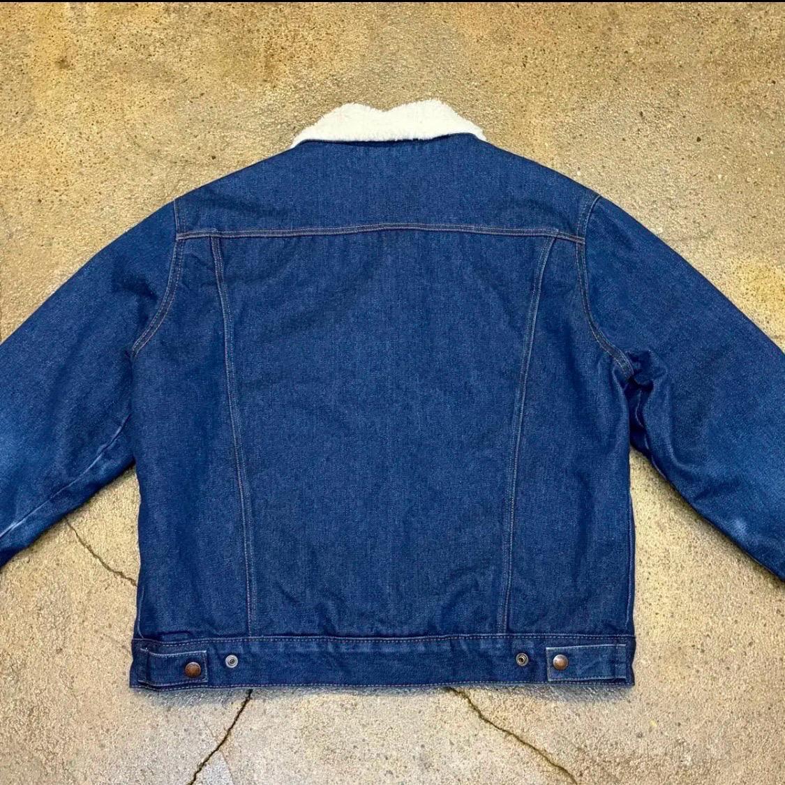 새상품급 90s Made in USA 미쉘 진청 쉐르파 양털 조끼 청자켓 6