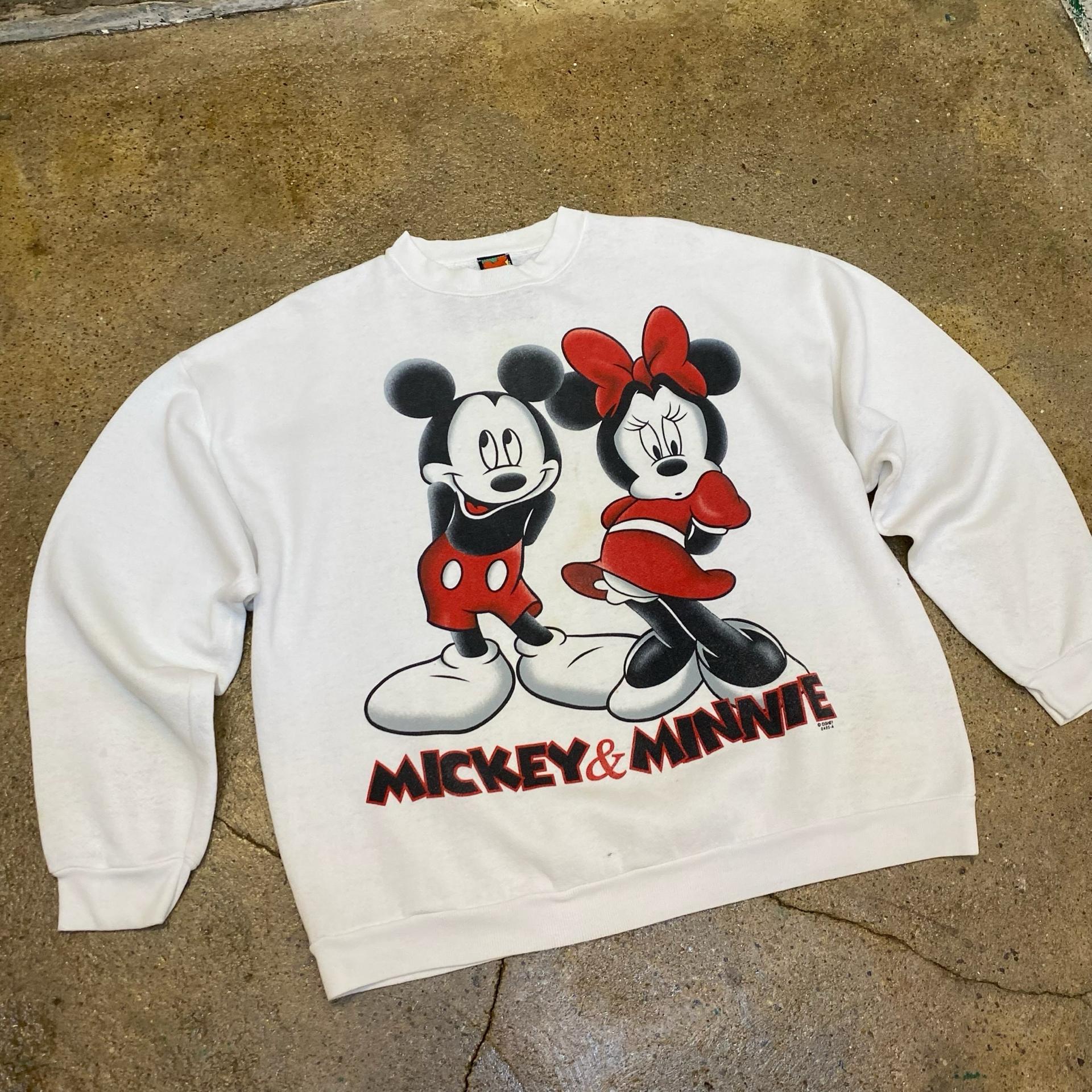 레어 90s Made in USA 빈티지 디즈니 미니,미키마우스 맨투맨 3