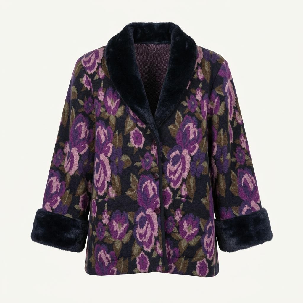  일빈 Jacquard 플라워 패턴 코트 1