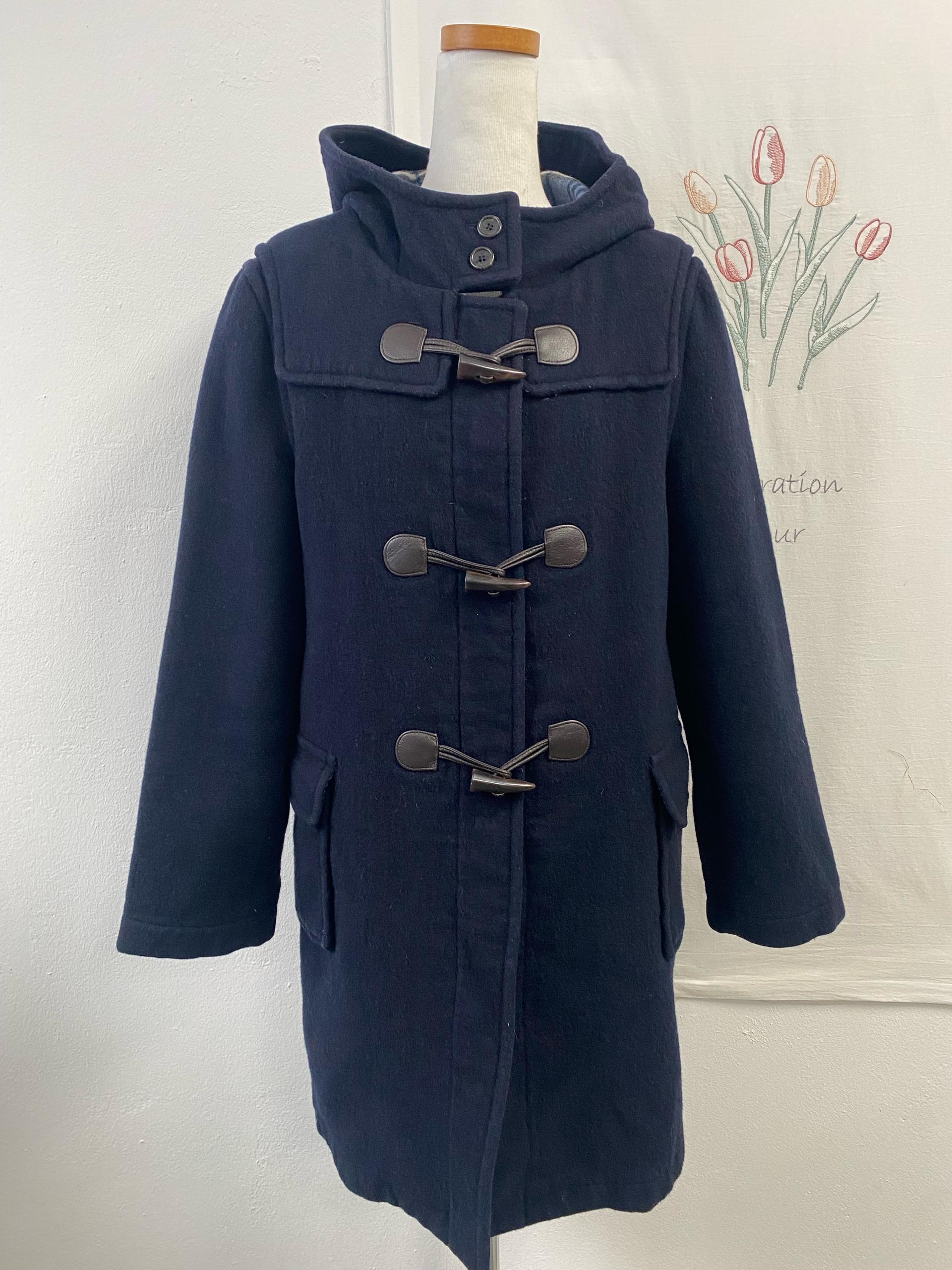 BCBG 네이비 후드 떡볶이 코트 3