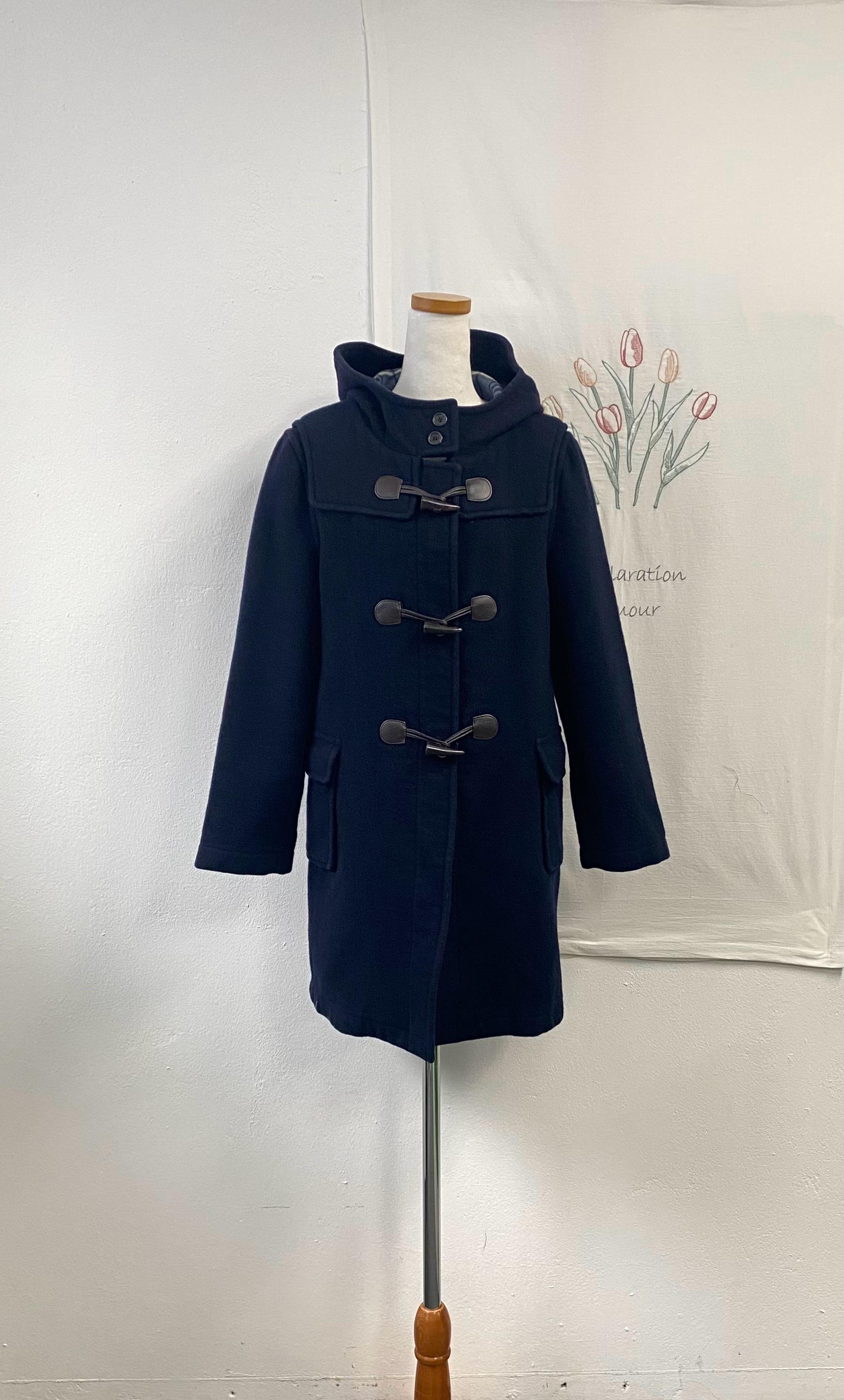 BCBG 네이비 후드 떡볶이 코트 2