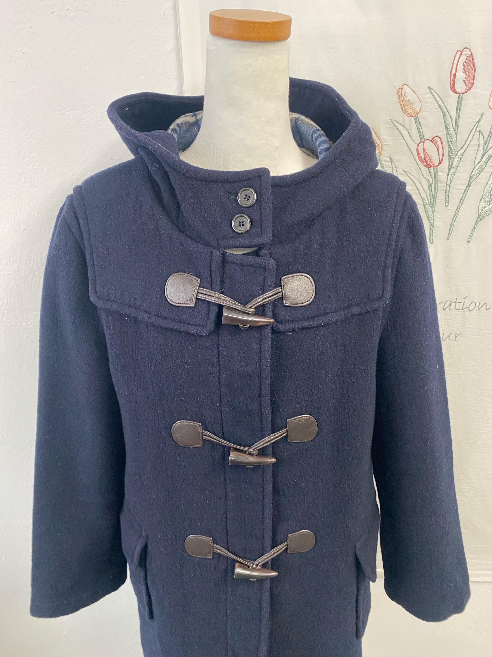 BCBG 네이비 후드 떡볶이 코트 7