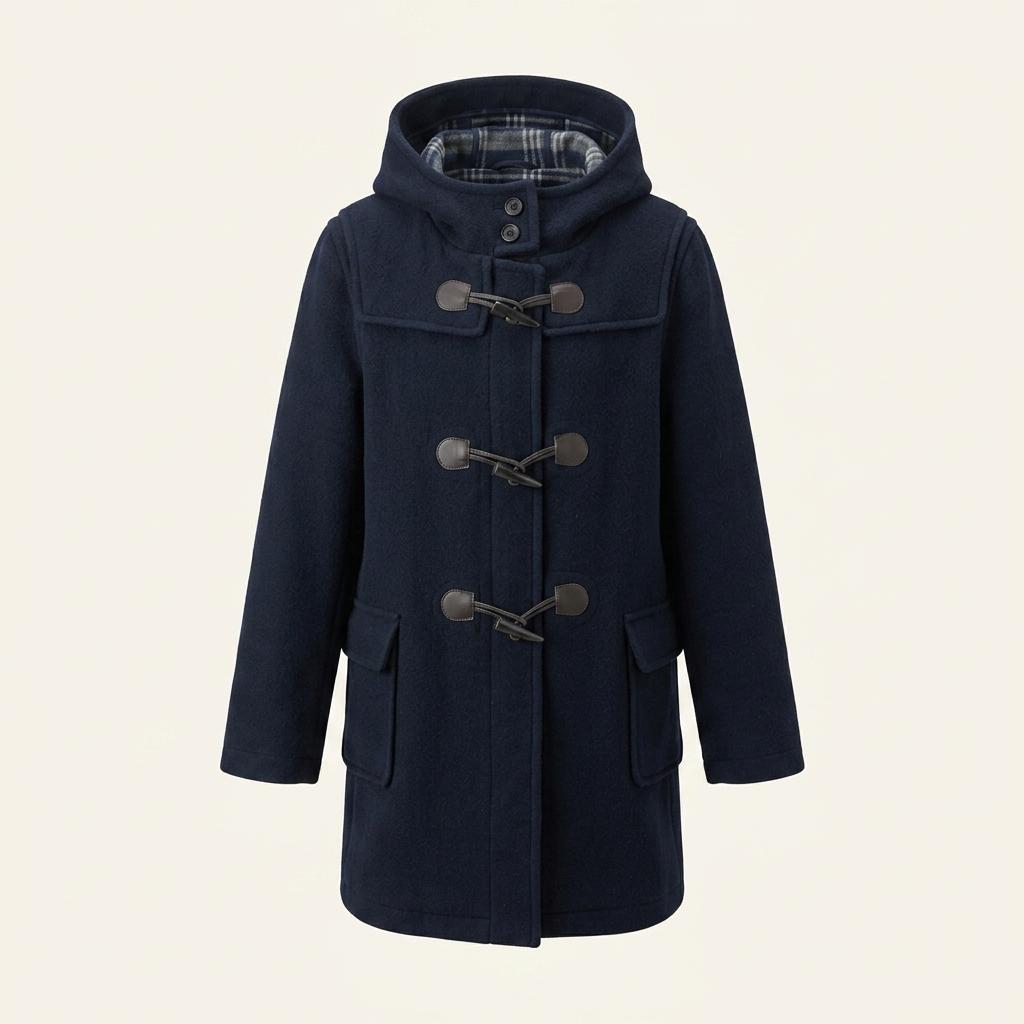 BCBG 네이비 후드 떡볶이 코트 1