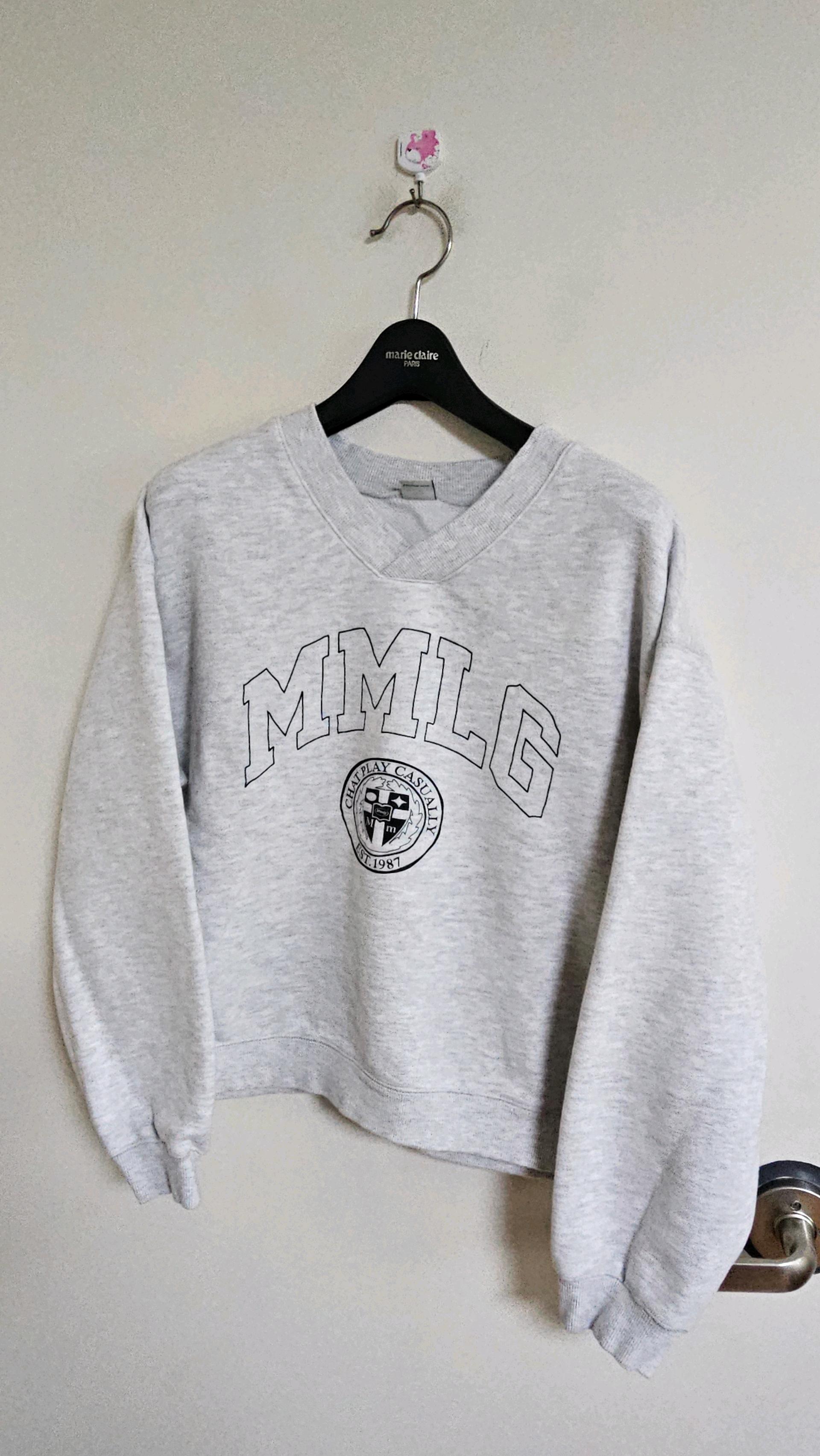 Mmlg 세미크롭 기모 맨투맨   2