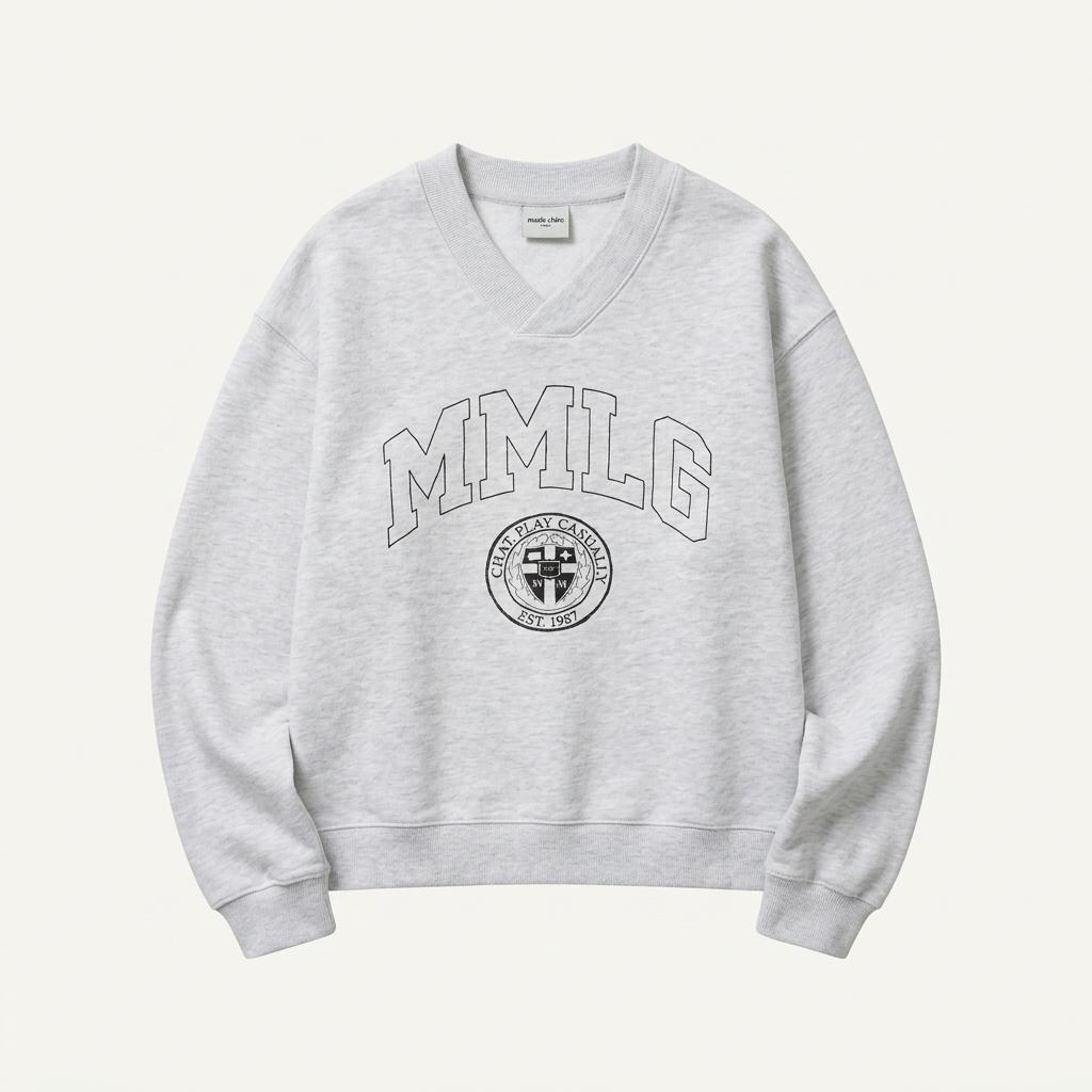 Mmlg 세미크롭 기모 맨투맨   1
