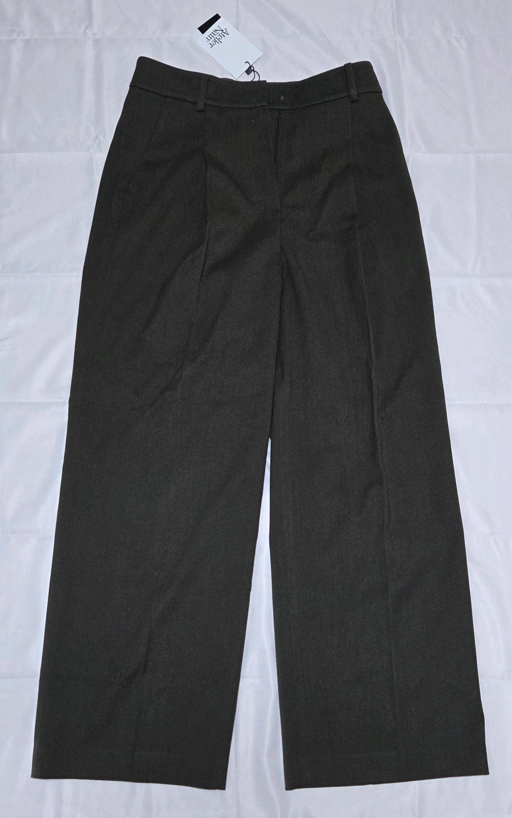 아틀리에 나인 - ESSENTIAL WINTER TUCK PANTS  카키 브라운 M 2