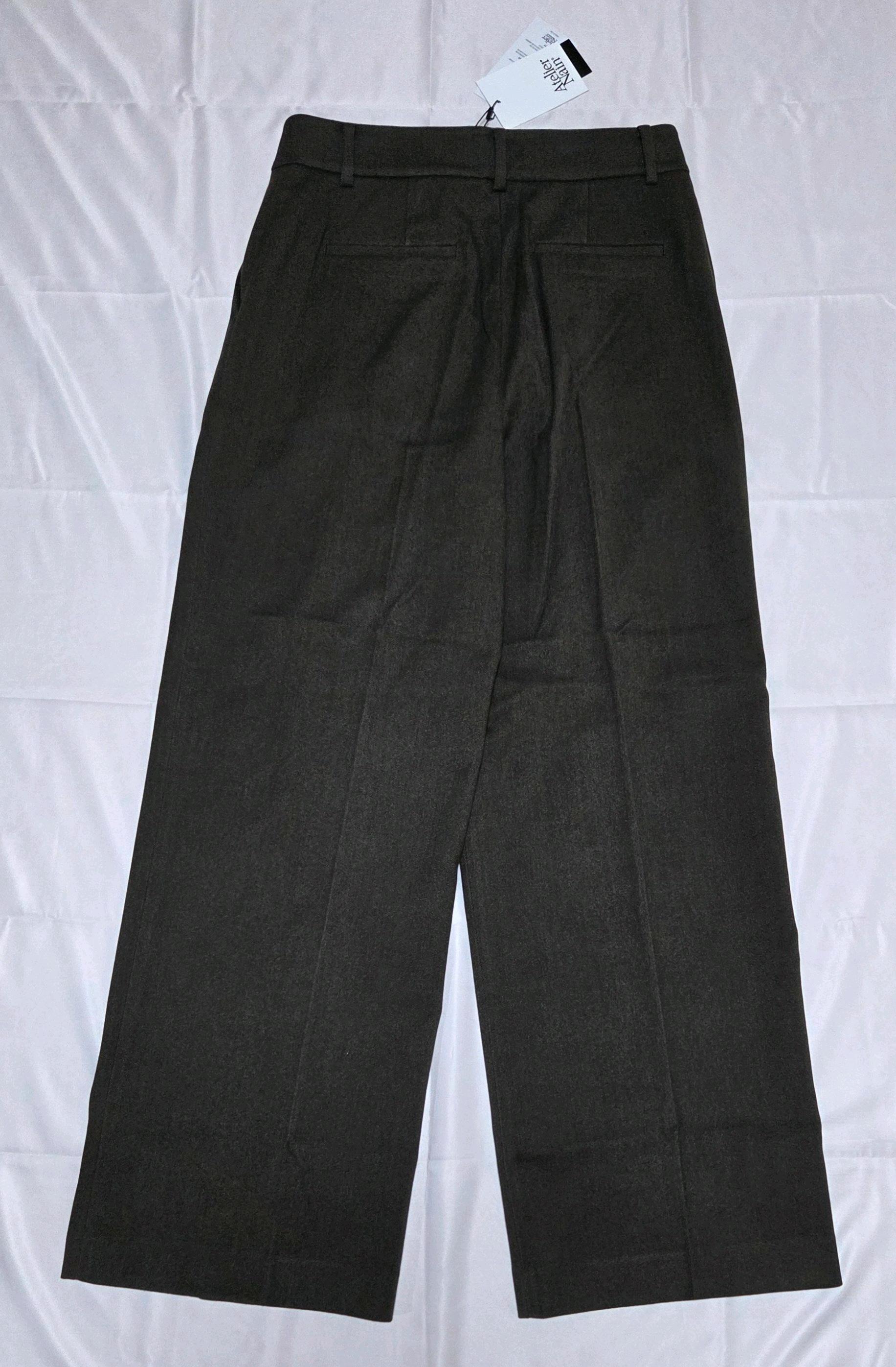 아틀리에 나인 - ESSENTIAL WINTER TUCK PANTS  카키 브라운 M 3